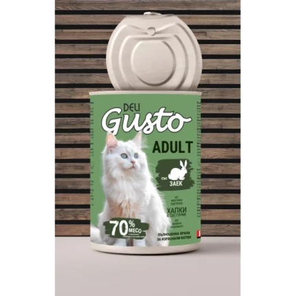 Deli Gusto Cat Rabbit хапки в сос със заешко 415гр