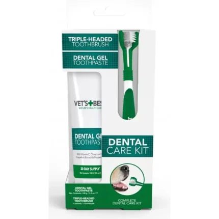 Vet's Best Dental Care Kit комплект за дентална грижа с четка и паста