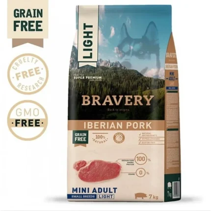 Bravery Light Iberian Pork Small Adult Dog храна за израснали кучета от дребни породи с иберийско свинско 7 кг