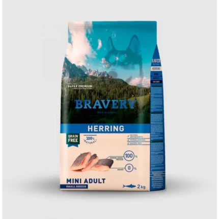 Bravery Herring Mini Breeds Adult храна за израснали кучета от дребни породи с херинга 2 кг