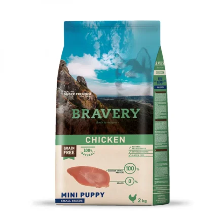 Bravery Chicken Mini Puppy храна подрастващи кученца от дребни породи с пилешко 2 кг
