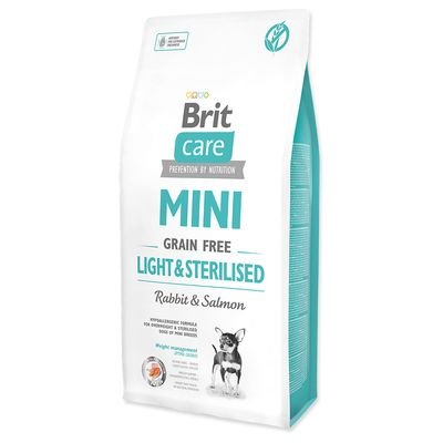 Brit Care Mini Grain Free Light & Sterilised храна за кастрирани и с наднормено тегло кучета от мини породи 2кг