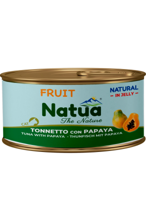 Natua консерва за котка Риба тон с папая в желе 85 гр