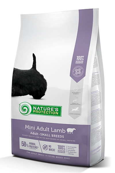 Nature's Protection Mini Adult Lamb суха храна за израснали кучета от малки породи с агне 500гр
