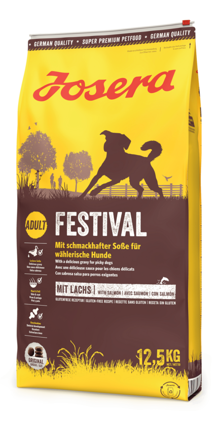Josera Dog Festival суха храна с пилешко и сьомга за израснали капризни кучета 12.5 кг
