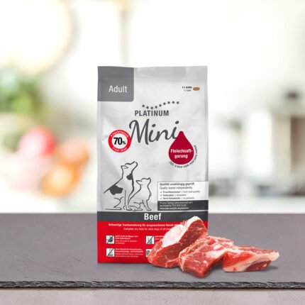 Platinum Adult Mini Beef Супер премиум храна за мини породи със 70% телешко месо 900гр