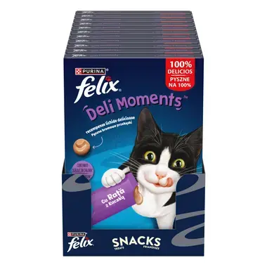 FELIX Deli Moments Вкусно течно лакомство за котки с патица 4х10гр сашета