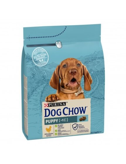 Purina Dog Chow Puppy Chicken - Пълноценна храна за подрастващи кученца от средни породи, с пиле.